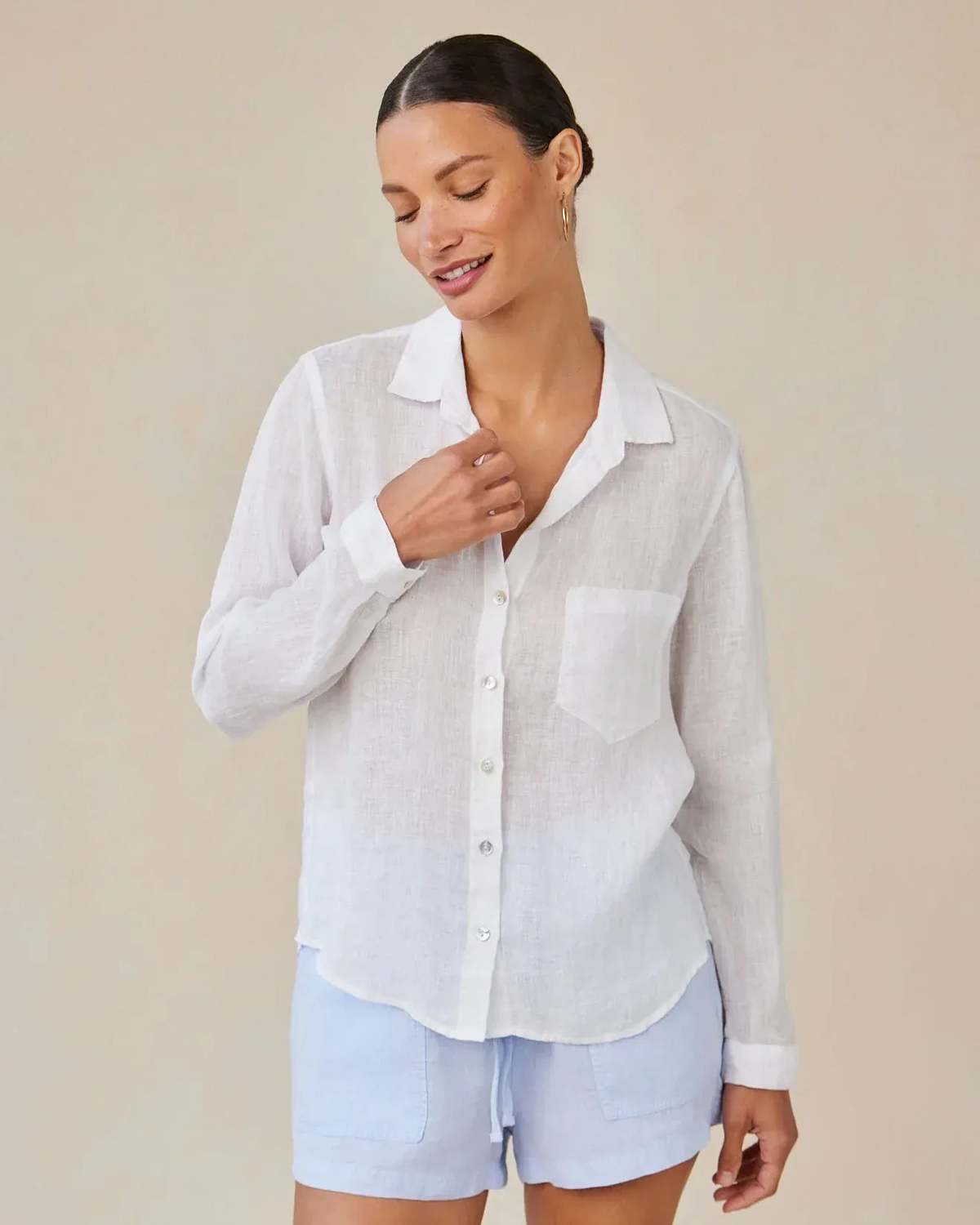 Bella Dahl Pocket Button Down Shirt - Image 1 of 4