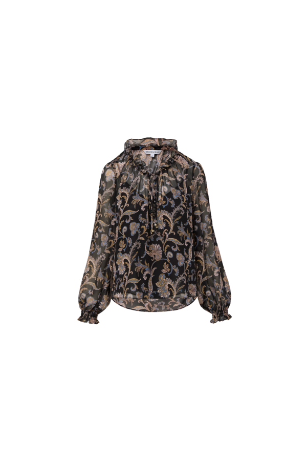 Veronica Beard Hickory Blouse - Black Multi