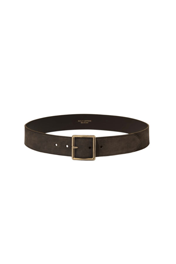 Nili Lotan Marcela Belt - Espresso/ Gold