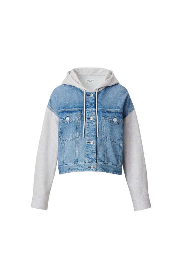 Rag & Bone Miramar Combo Hooded Trucker Jacket - Sport Combo