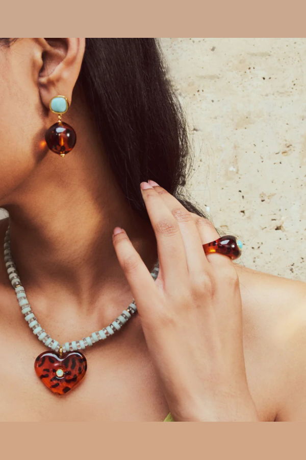 Lizzie Fortunato Monument Ring - Leopard