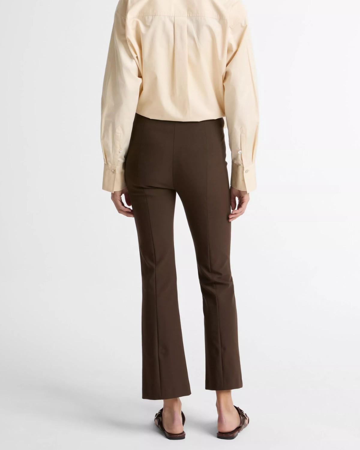 VINCE Niki Mid Rise Crop Flare Pants - Willow - Image 4 of 4
