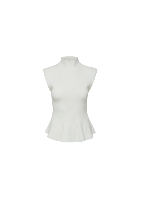 Veronica Beard Seraphine Knit Shell Top - Off-White