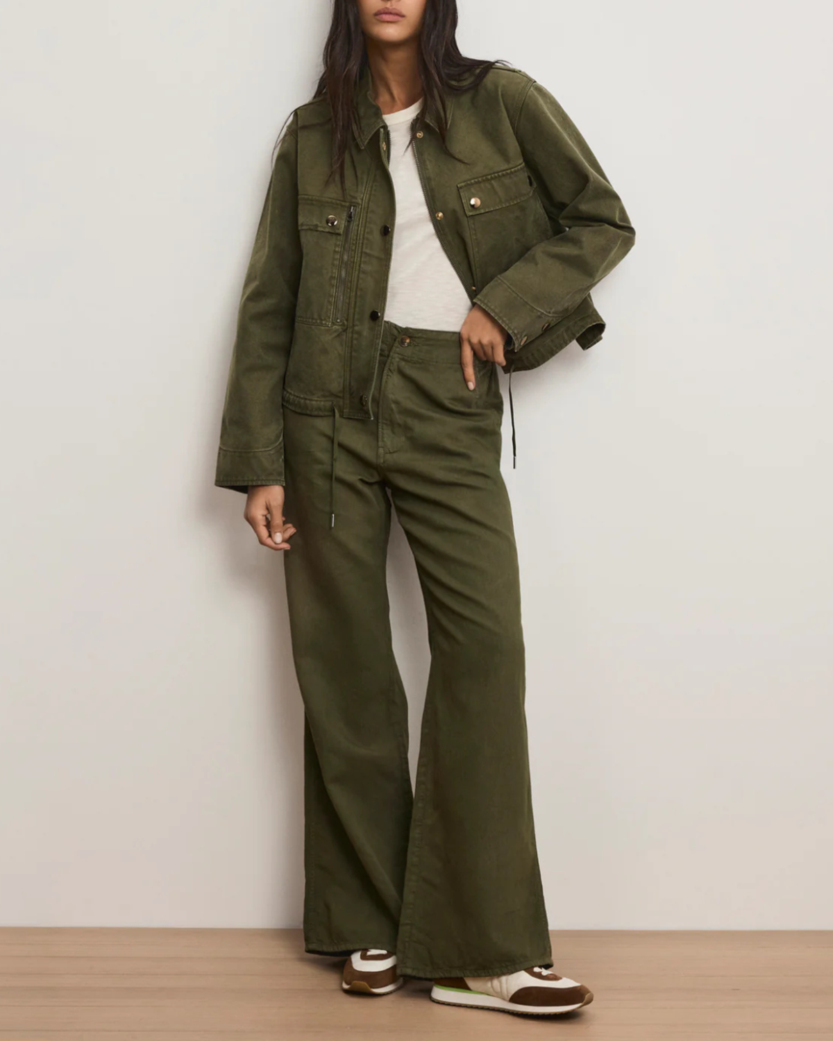 Veronica Beard Stephen Bomber Jacket - Army - Image 3 of 6