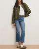 Veronica Beard Stephen Bomber Jacket - Army - Thumbnail 4