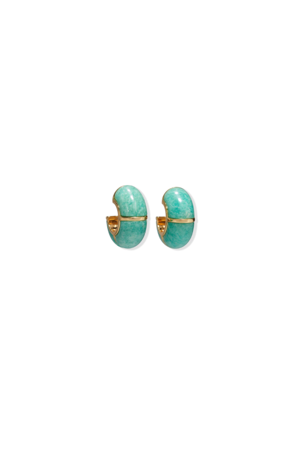 Lizzie Fortunato Zellige Hoops Earrings - Amazonite