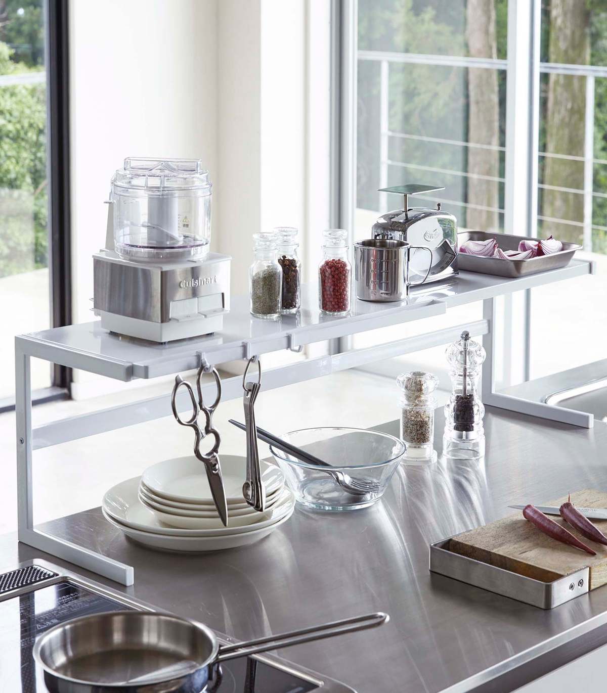 Yamazaki Home Expandable Countertop Shelf - Steel - Image 2 of 19