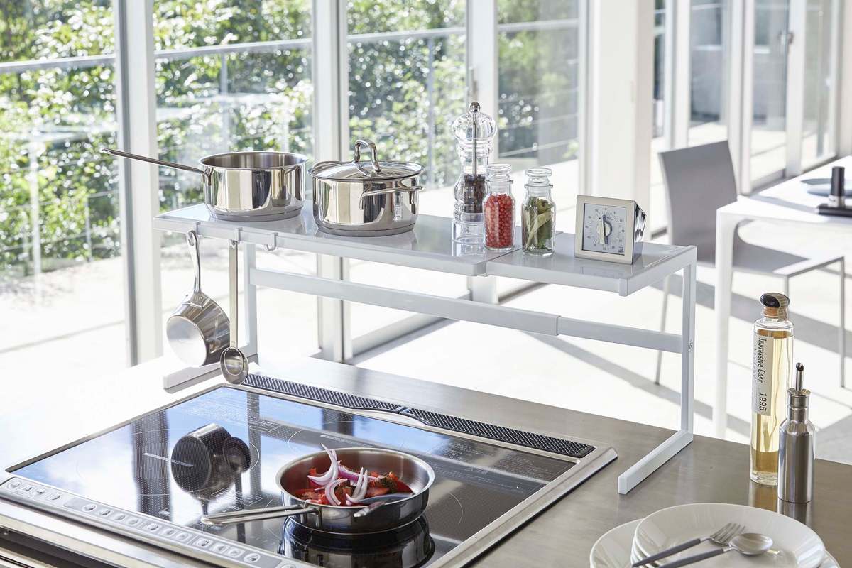 Yamazaki Home Expandable Countertop Shelf - Steel - Image 5 of 19