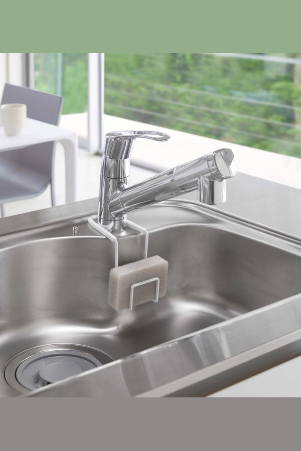 Yamazaki Home Faucet-Hanging Sponge Holder - Steel