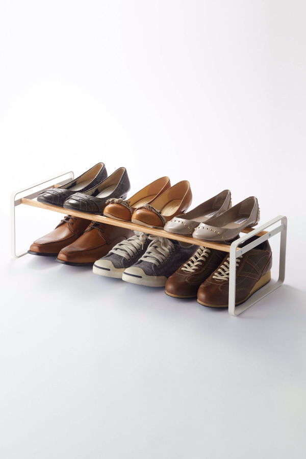 Yamazaki Home Stackable Shoe Rack - White