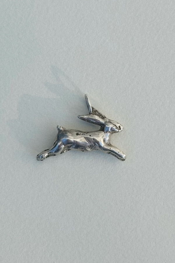 Feral Rabbitt Rabbit Pendant Necklace - Silver