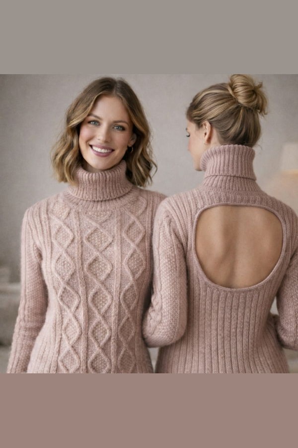 Studio Minimale Lalela Open-Back Turtleneck - Pastel Mint