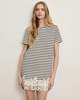 Veronica Beard Rhue Striped Lace-Hem Mini Dress - Thumbnail 1