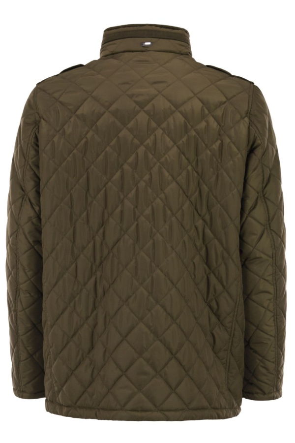 Herno Field Jacket with Diamond Quilting - Green