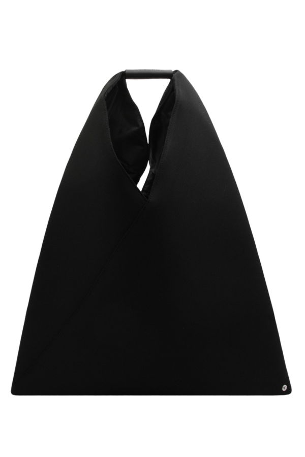 Maison Margiela Triangular Minimalist Bag With Structured Handle Shoulder Bag - Black