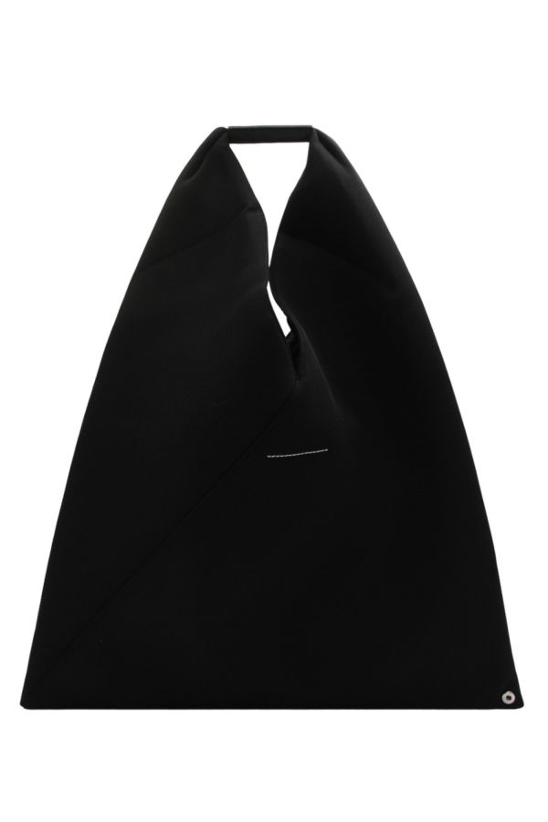 Maison Margiela Triangular Minimalist Bag With Structured Handle Shoulder Bag - Black