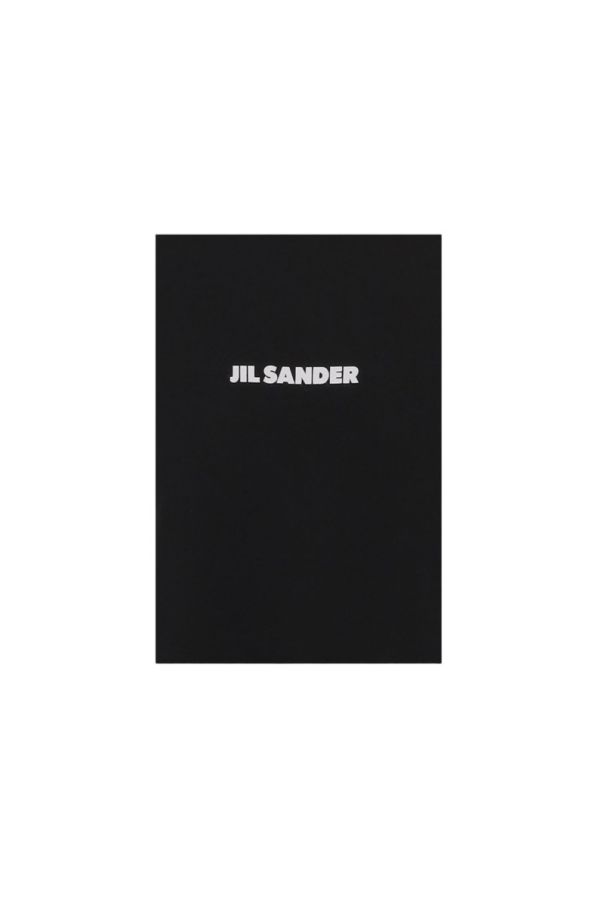 Jil Sander Cotton T-Shirt With Front Logo Print Top - Black