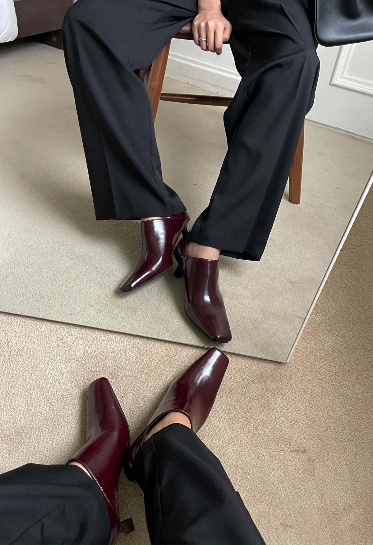 The NKC Store Jordaan Convertible Heel - Burgundy - Image 1 of 7