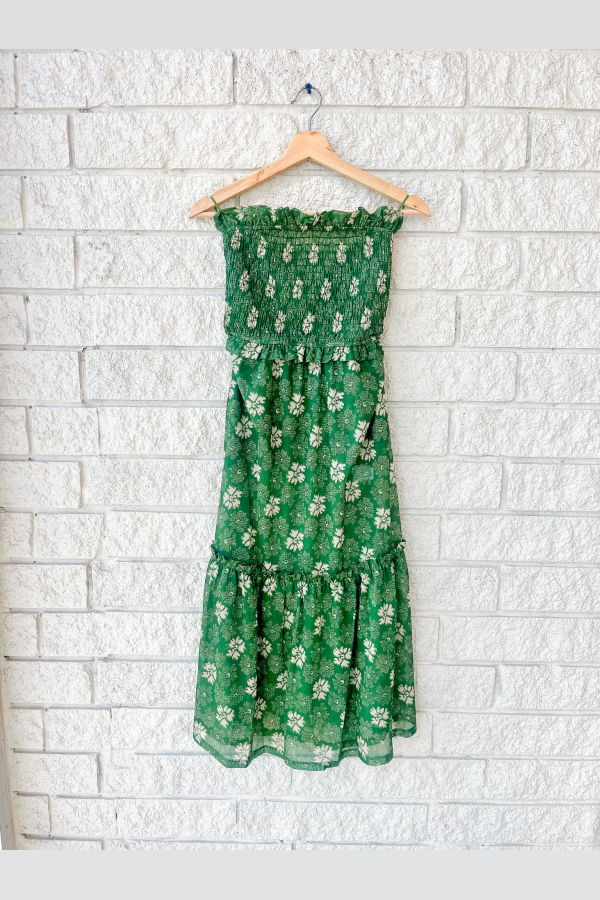 Sea NY Gloria Smocked Dress - Green