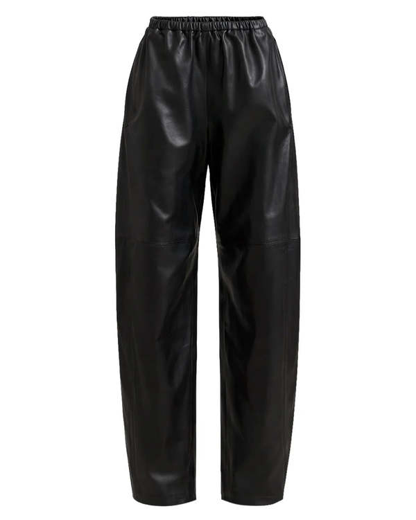 La Ligne Leather Barrel Colby Pant Pants - Black