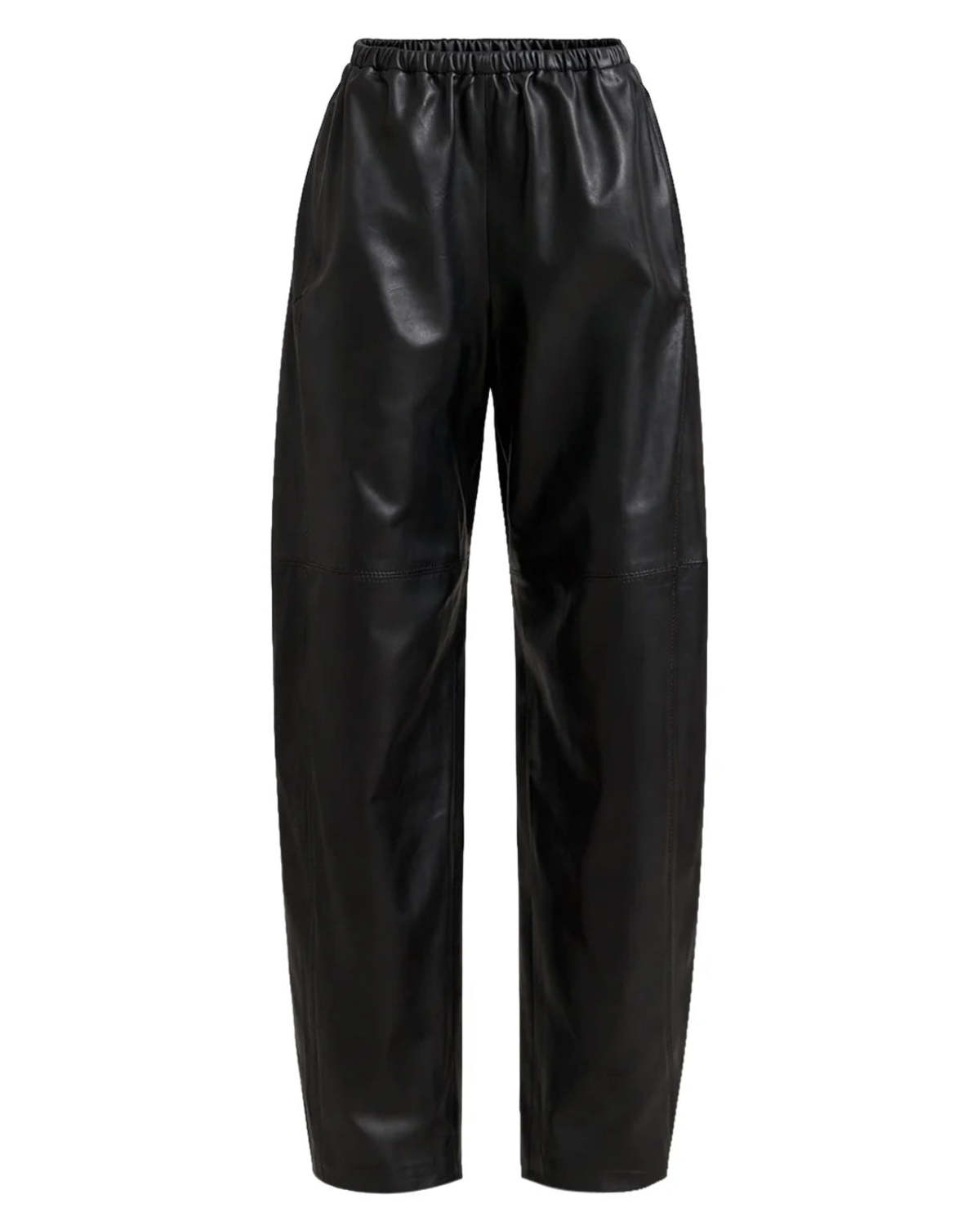 La Ligne Leather Barrel Colby Pant Pants - Black - Image 1 of 7