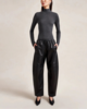 La Ligne Leather Barrel Colby Pant Pants - Black - Thumbnail 2