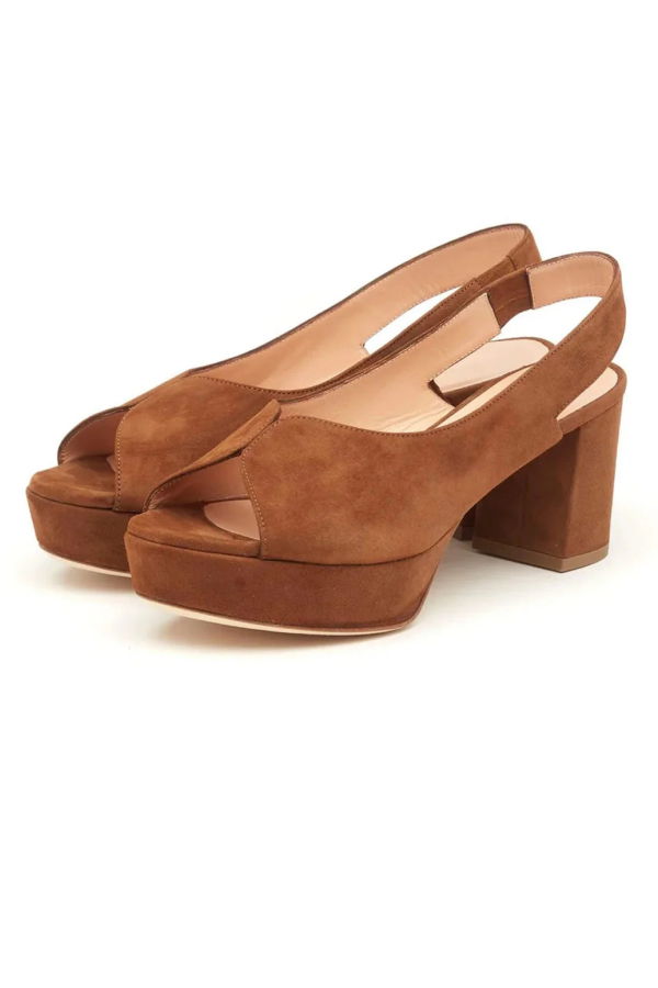 Rupert Sanderson Marconi Platform Heel - Brown