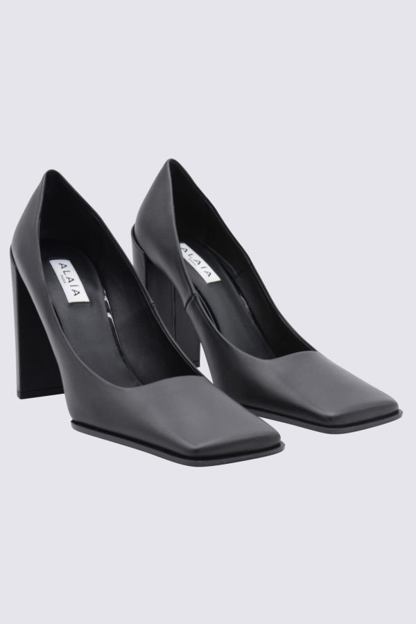 Alaia Black Leather Pumps - Black
