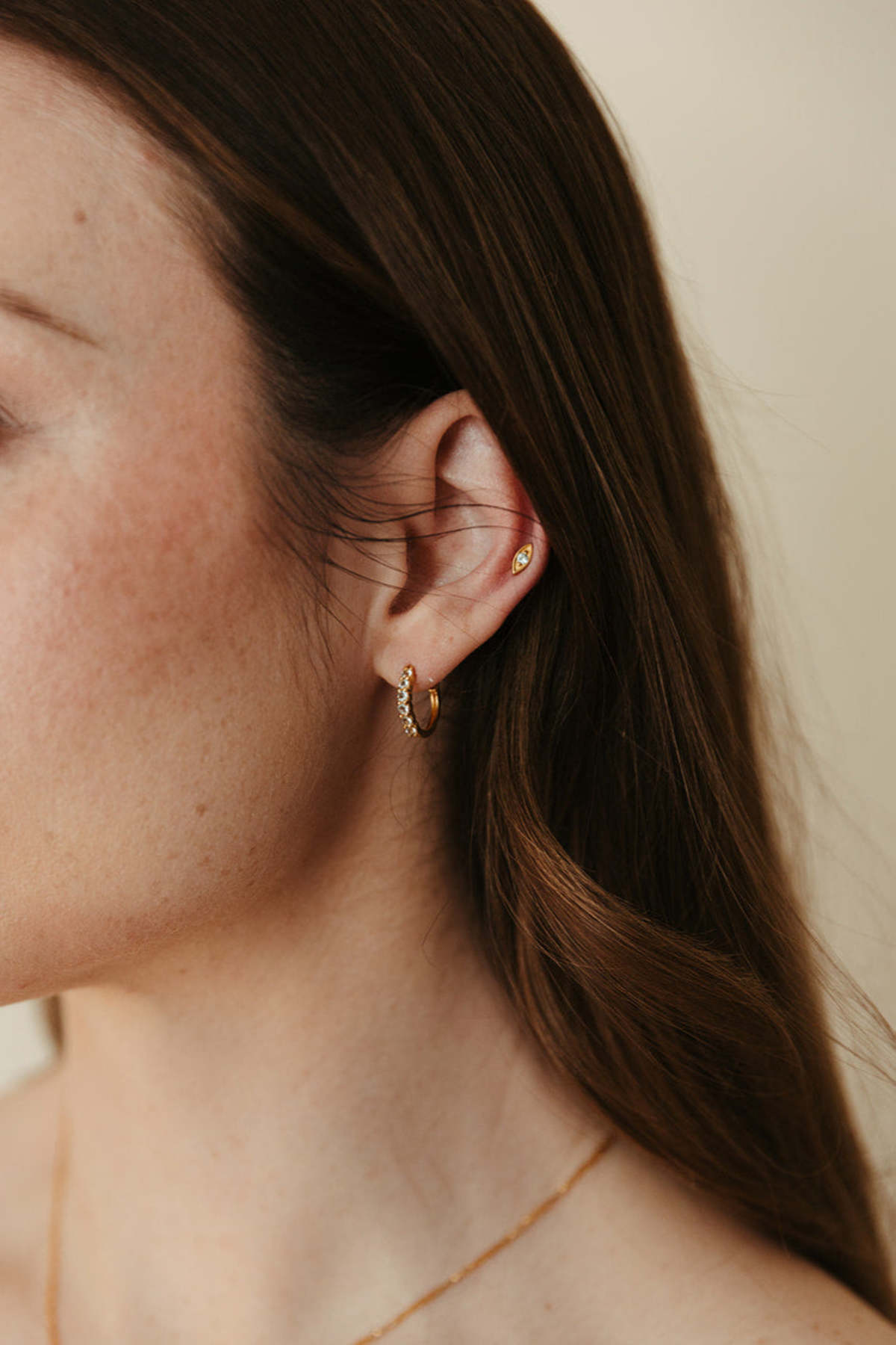 Sierra Winter Jewelry Evil Eye Stud Earrings - Aquamarine - Image 2 of 3