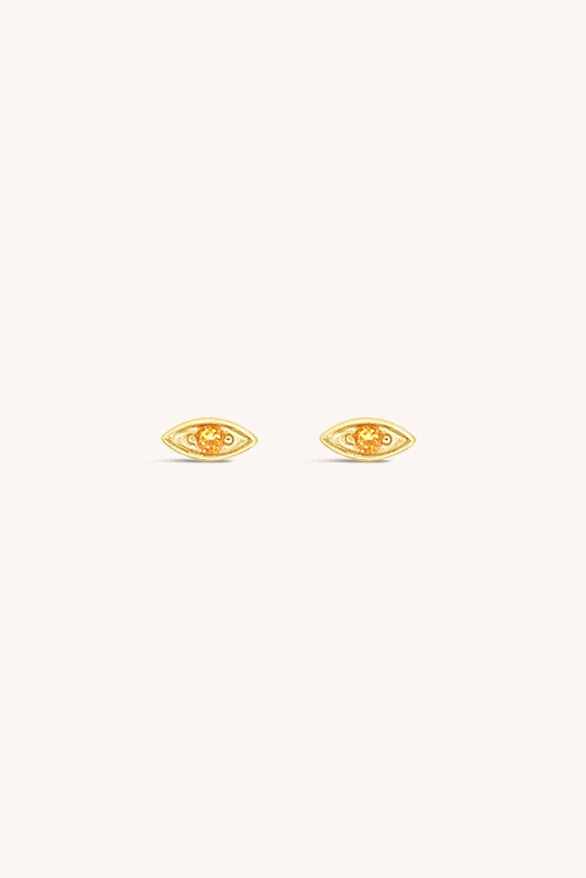 Sierra Winter Jewelry Evil Eye Stud Earrings - Citrine - Image 1 of 3
