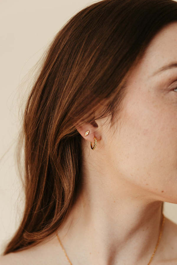 Sierra Winter Jewelry Evil Eye Stud Earrings - Peridot