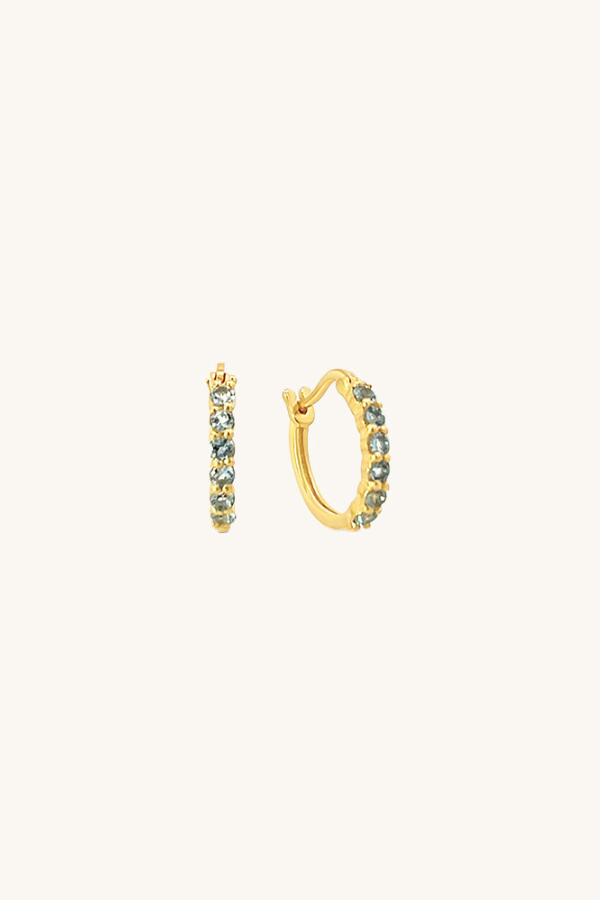 Sierra Winter Jewelry Karma Hoop Earrings - Aquamarine