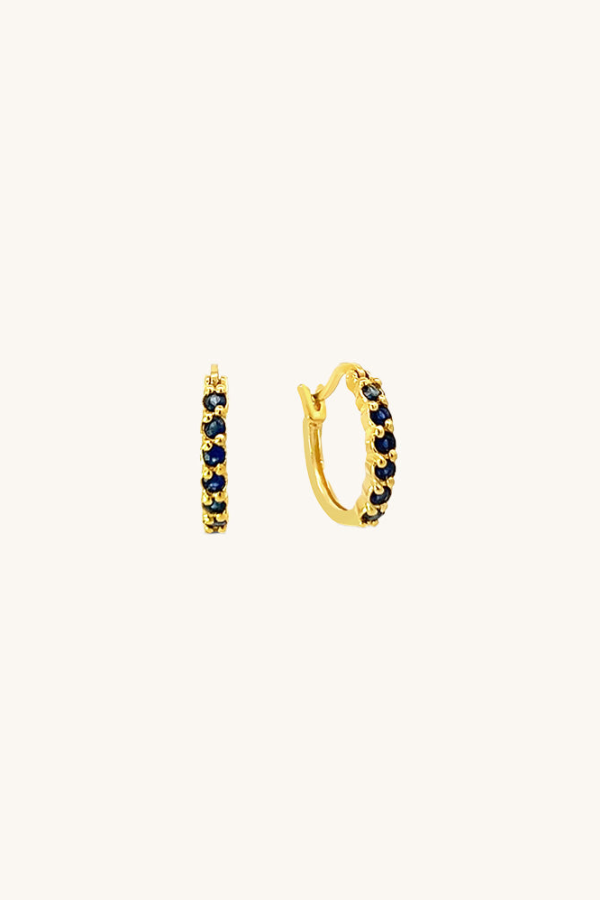 Sierra Winter Jewelry Karma Hoop Earrings - Blue Sapphire