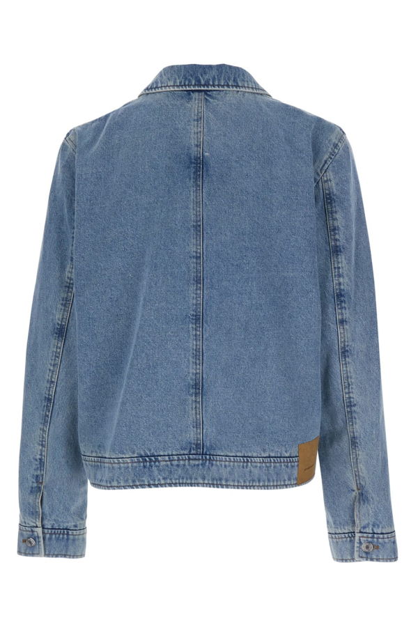 Ami Alexandre Mattiussi ADC Embroidery Logo Patch Denim Jacket - Blue