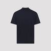 Brioni Cotton Polo Shirt - Navy Blue - Thumbnail 4