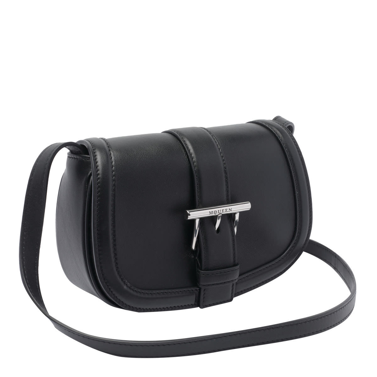 Alexander McQueen Mcqueen T-bar Satchel Bag - Black - Image 2 of 4