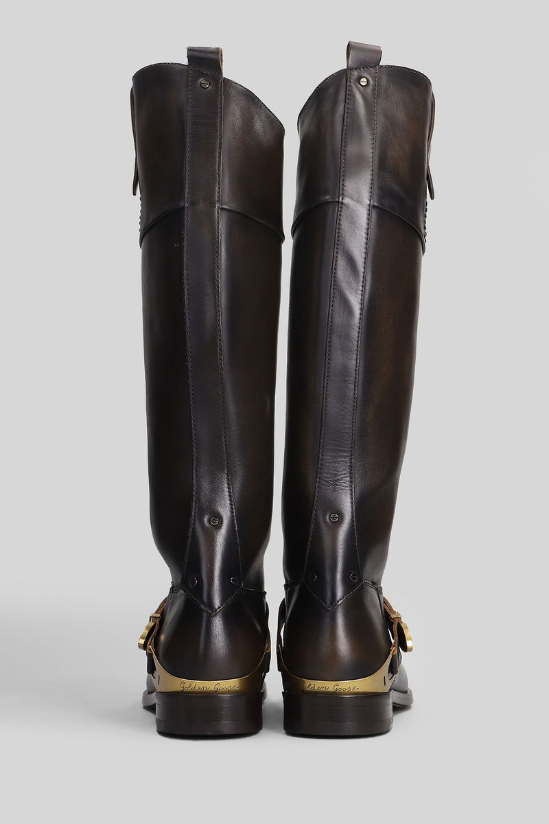 Golden Goose Charlie Low Heel Boots - Brown