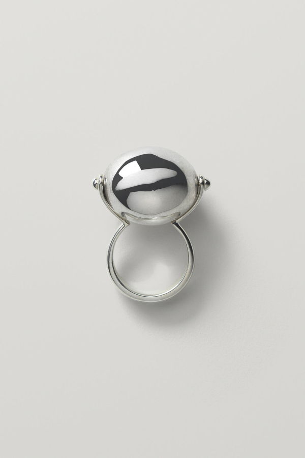 Annika Inez Large Ellipse Ring - Silver/Gold