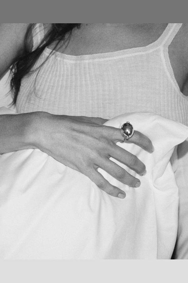 Annika Inez Large Ellipse Ring - Silver/Gold