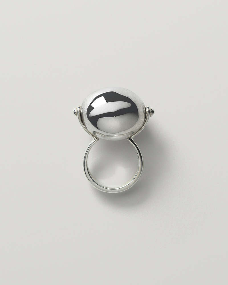 Annika Inez Large Ellipse Ring - Silver/Gold