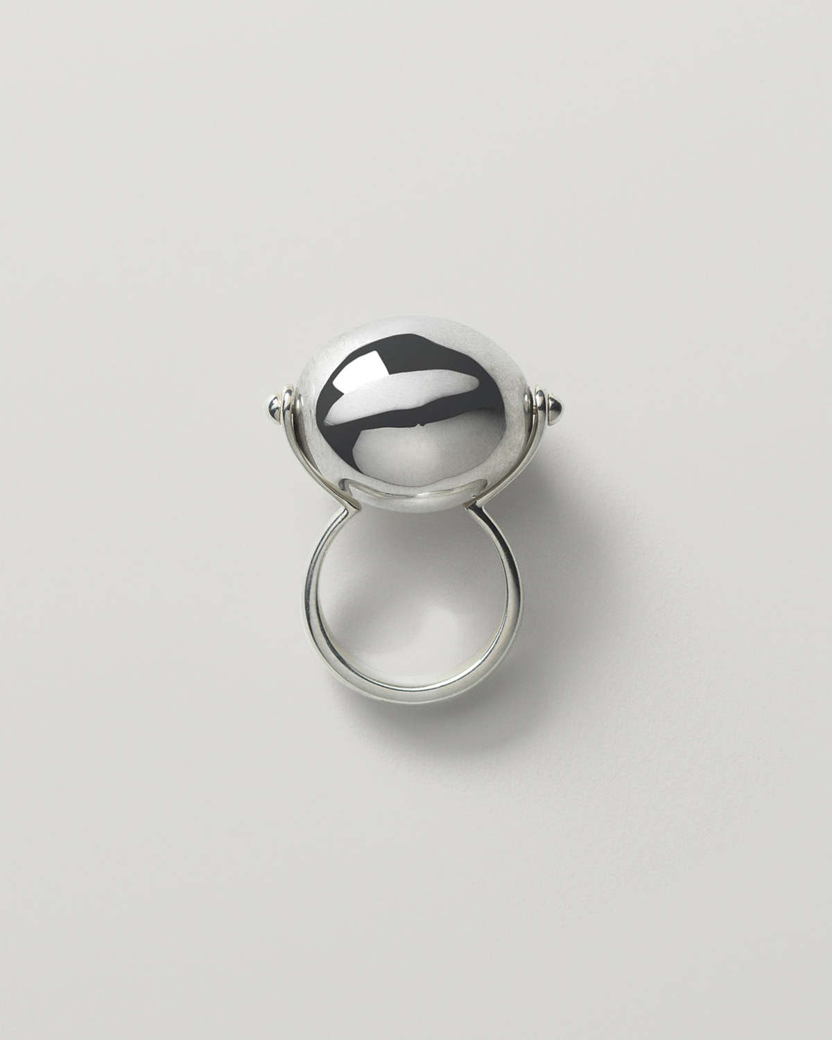 Annika Inez Large Ellipse Ring - Silver/Gold - Image 5 of 6