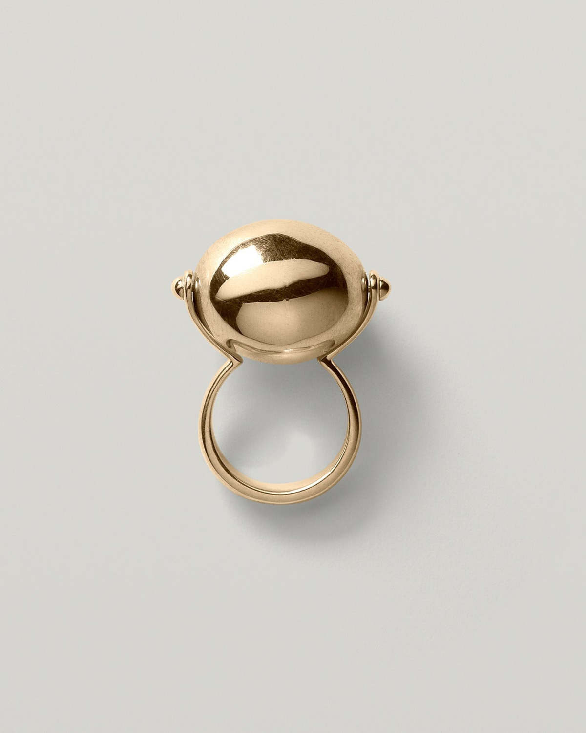 Annika Inez Large Ellipse Ring - Silver/Gold - Image 6 of 6