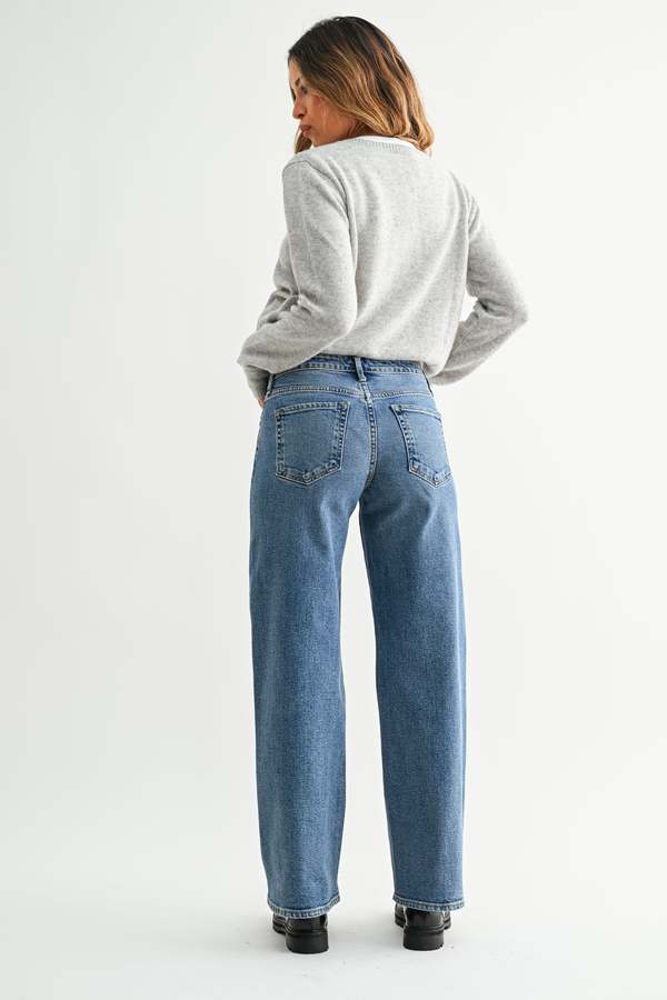 Just Black Denim The Mid Rise Wide Leg Jeans