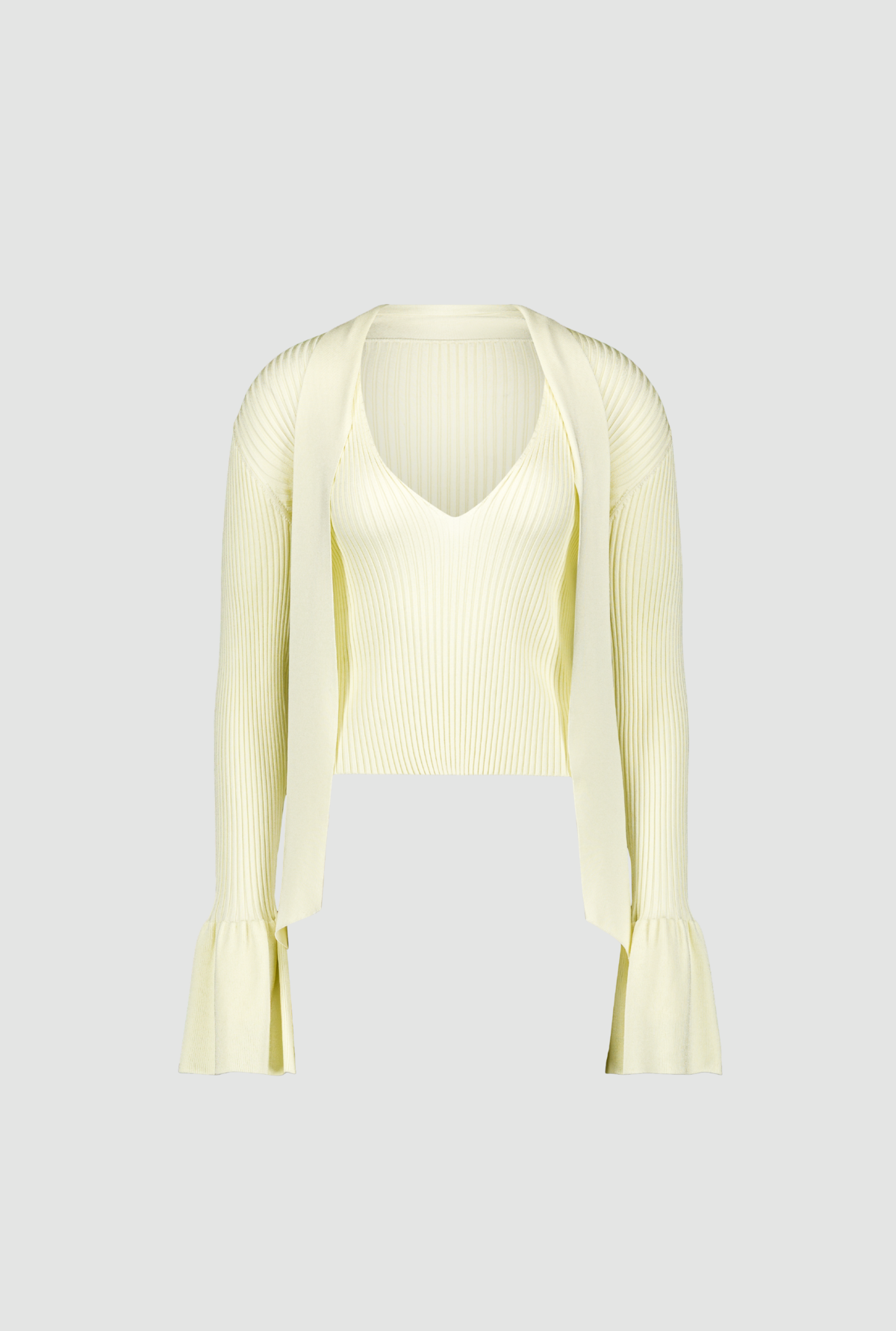 SAEMDI Sunny Scarf Top - Pale Yellow - Image 1 of 5