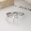 Perimade & Co. LLC Dainty Star Stacking Band Ring - Silver - Thumbnail 1