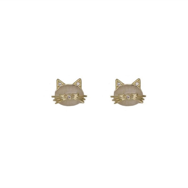 Perimade & Co. Mini Opal Cat Stud Earrings Perimade & Co. Mini Opal Cat Stud Earrings