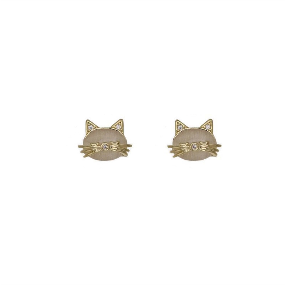 Perimade & Co. Mini Opal Cat Stud Earrings - Image 1 of 6