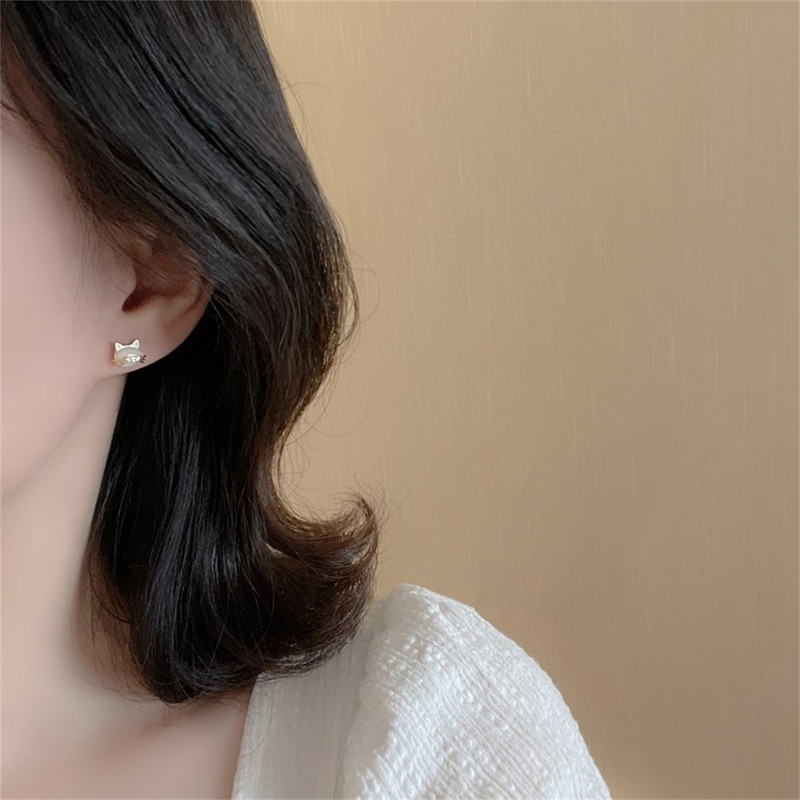 Perimade & Co. Mini Opal Cat Stud Earrings