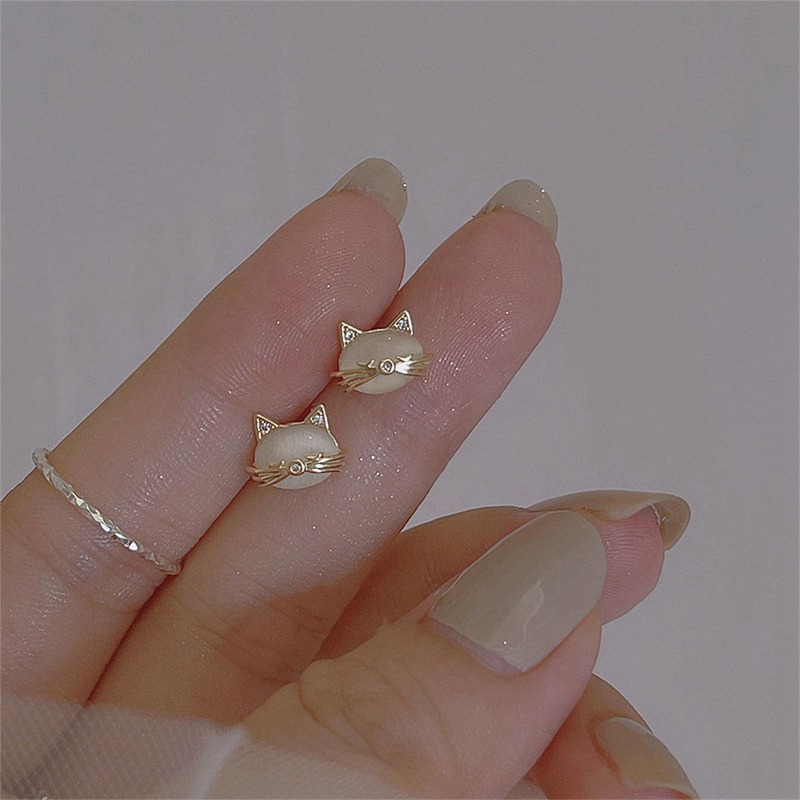Perimade & Co. Mini Opal Cat Stud Earrings