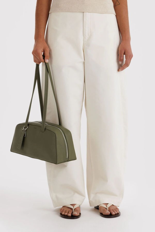 BAGGU Recycled Leather Bowler Bag